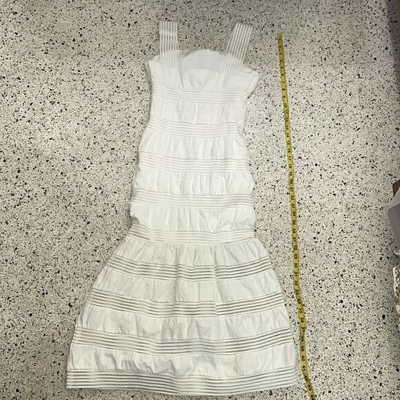 White tiered midi sundress medium m Love Harmony like Zimmerman - Picture 6 of 6